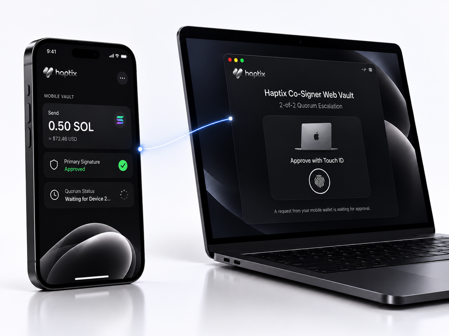 Dual Device 2-of-2 Hardware Quorum Approval